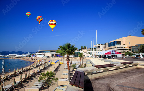 beach in Cannes France photo