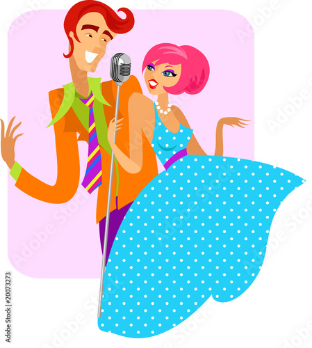 Couple dancing swing