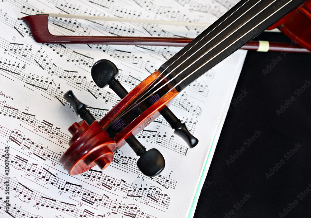 Naklejka premium violin music classic string instrument