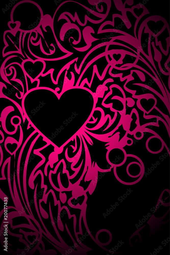 pink ornamental heart