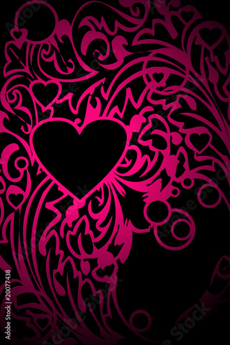 pink ornamental heart