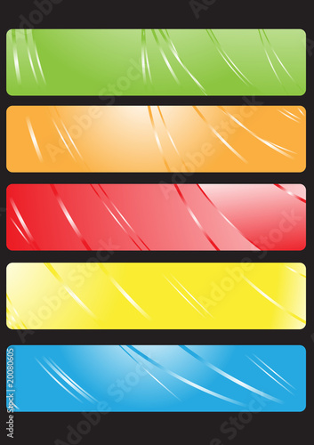 Vector illustration of color banners