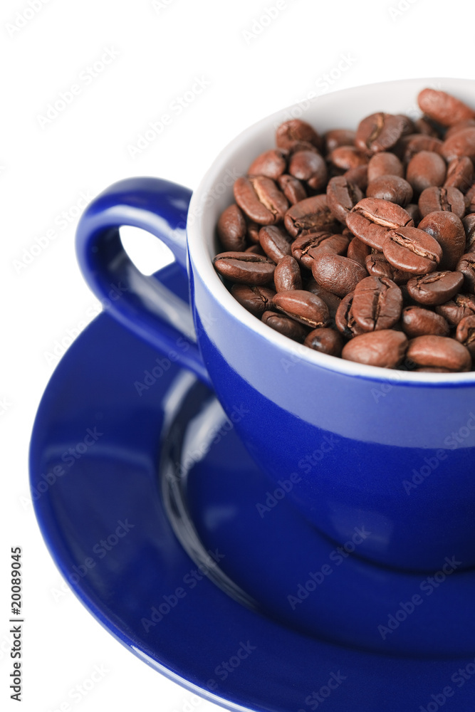 coffee beans and coffee cup coffee beans and coffee cup