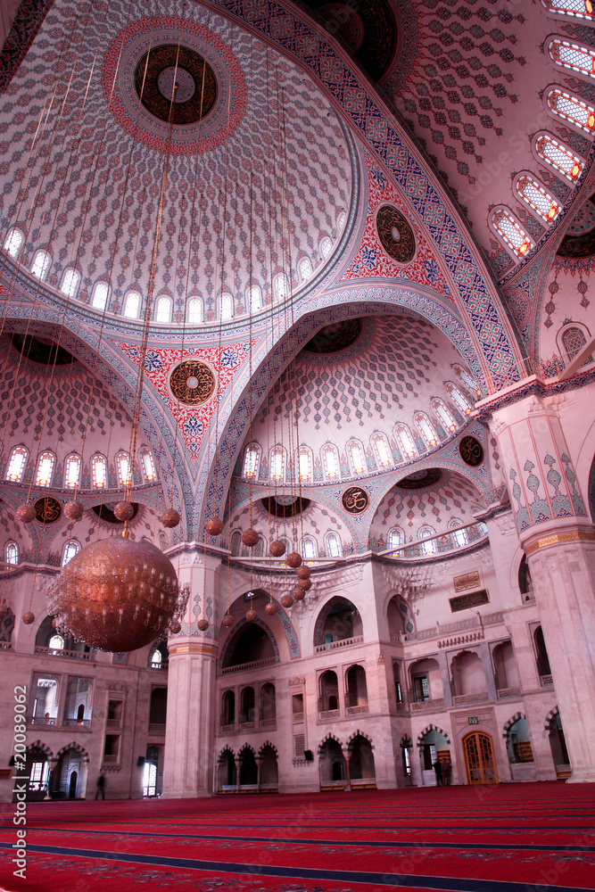 Interior of Kocatepe Mosque in Ankara, Turkey Interior of Kocatepe Mosque in Ankara, Turkey
