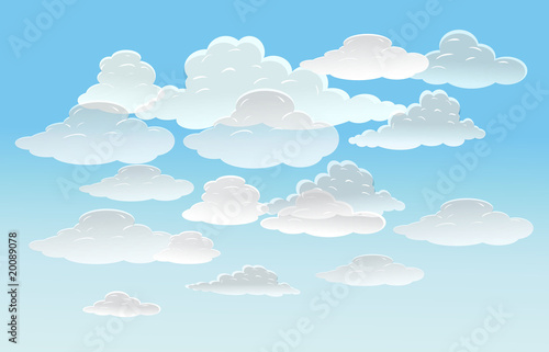vector background with sky and clouds. eps10