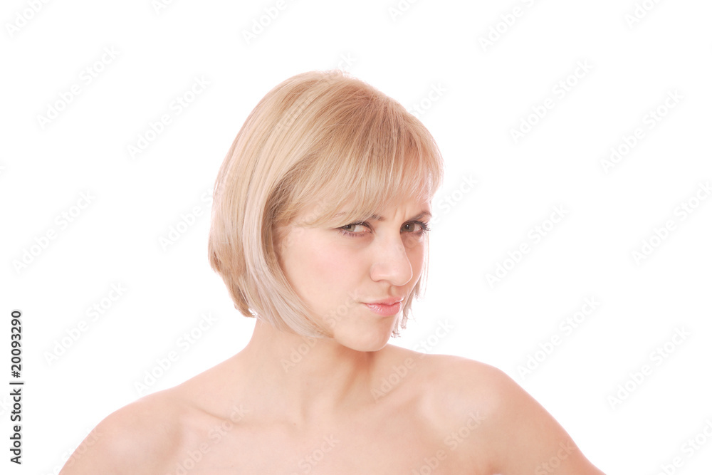 Fototapeta premium Portrait of young woman gesturing