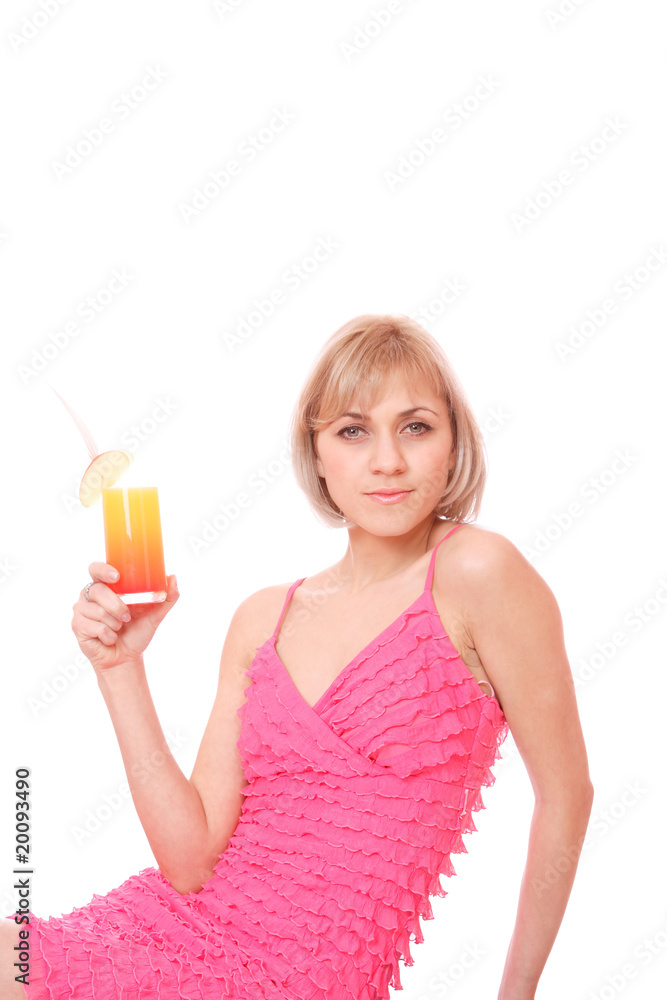 beautiful woman with a cocktail side beautiful woman with a cocktail side