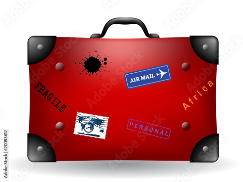 travel suit case or bag illustrated