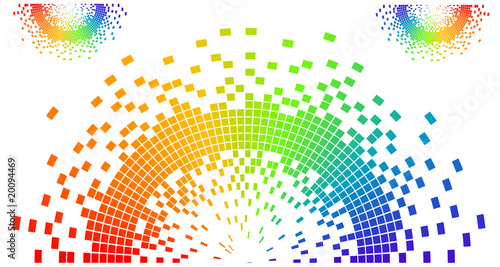 rainbow colored pixel
