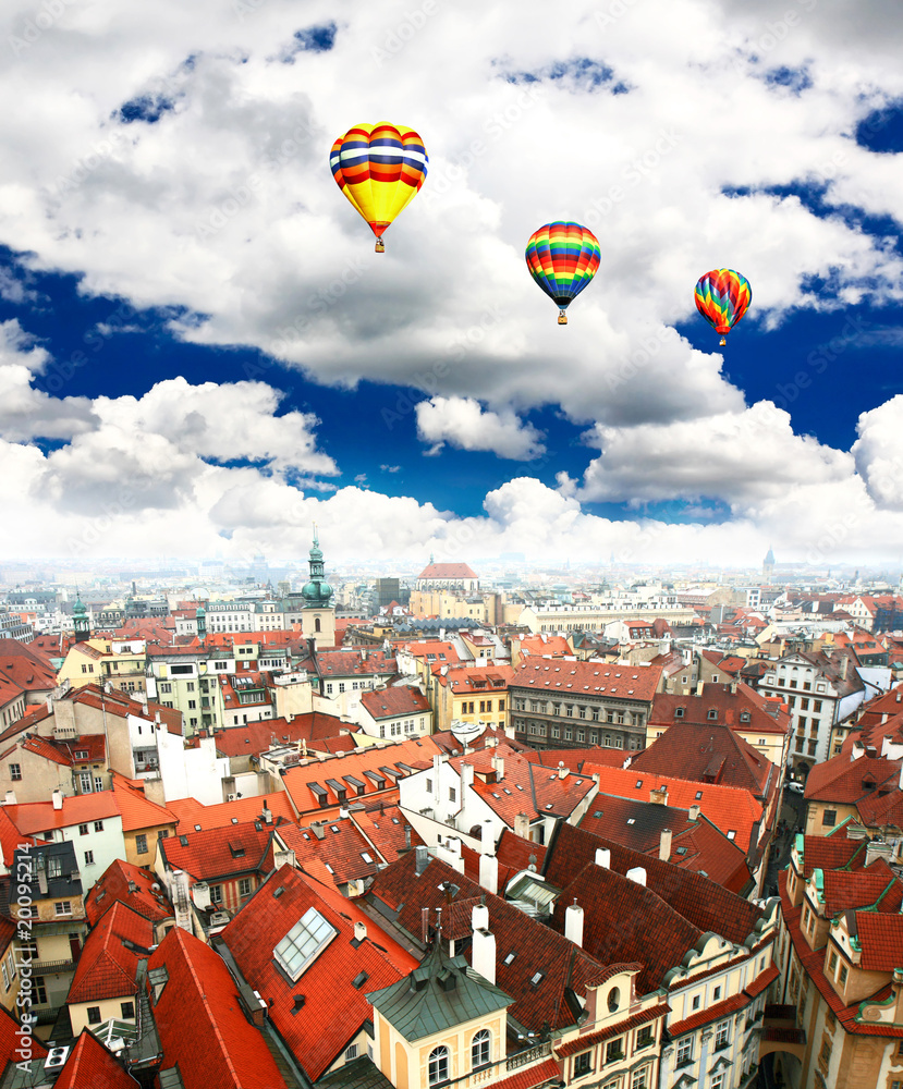 Obraz premium aerial view of Prague's Old Town Square