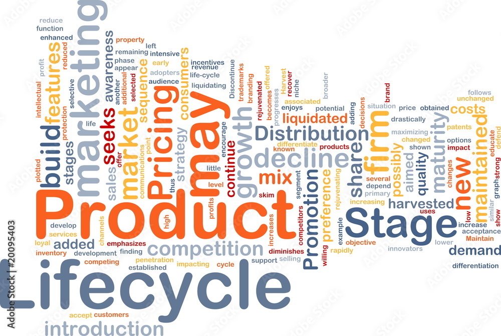 Product lifecycle background concept