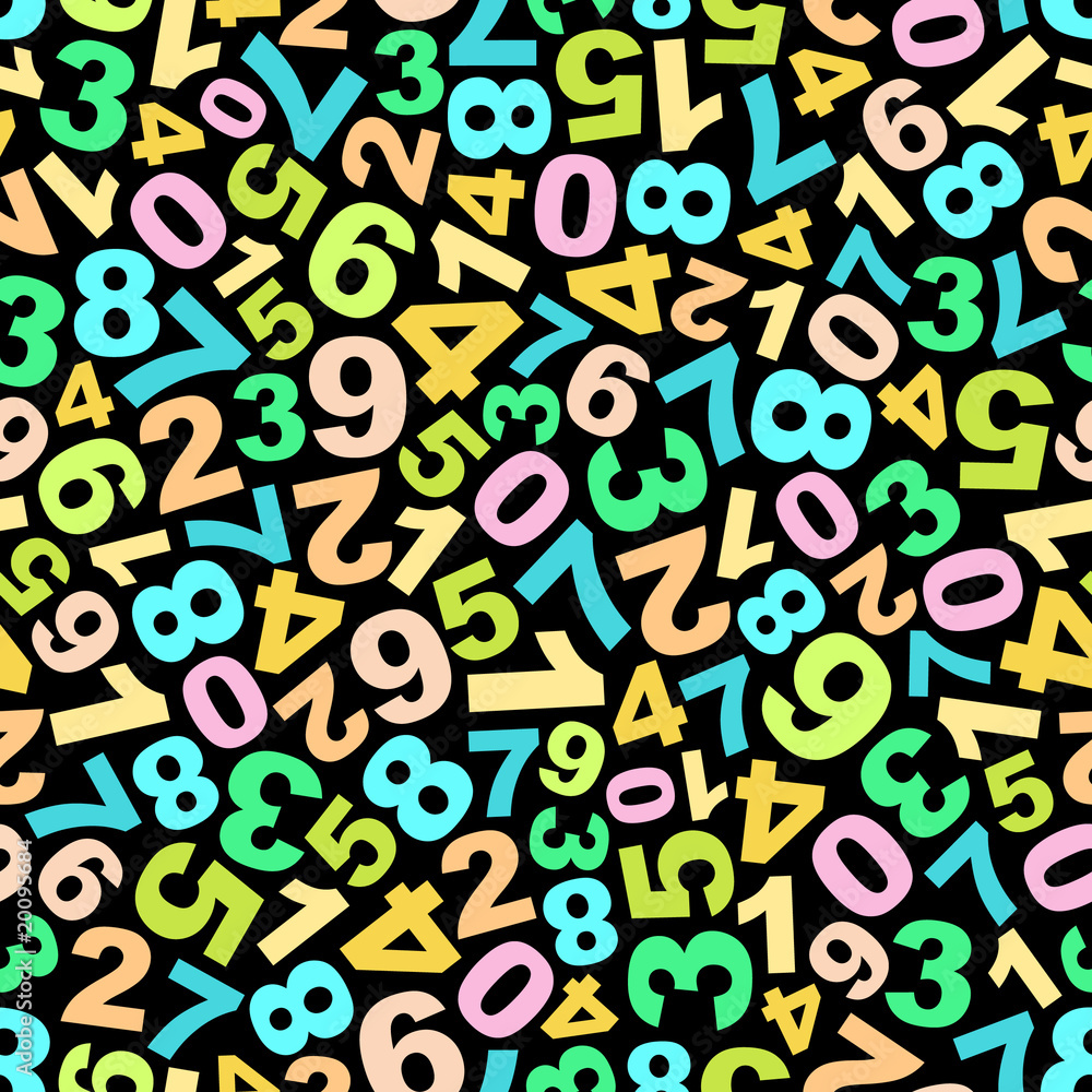 Seamless background with numbers Seamless background with numbers