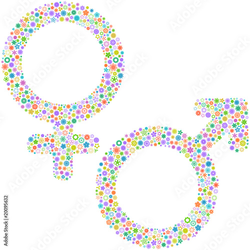 Male and female symbol. Vector set.