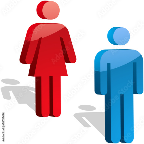 Men and women icons. Graphic elements set.