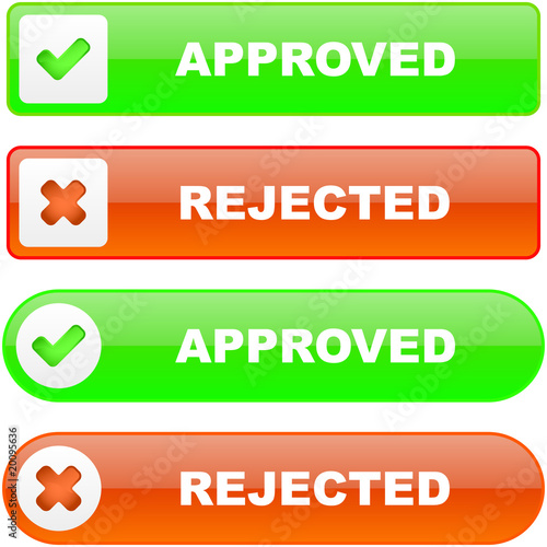 Approved and rejected buttons.