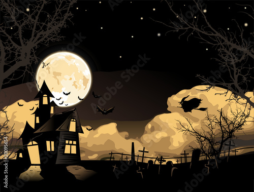 Vector. Halloween card