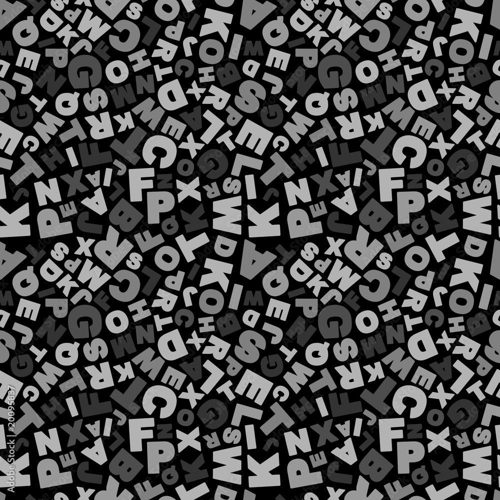 Seamless alphabet background. Vector pattern.