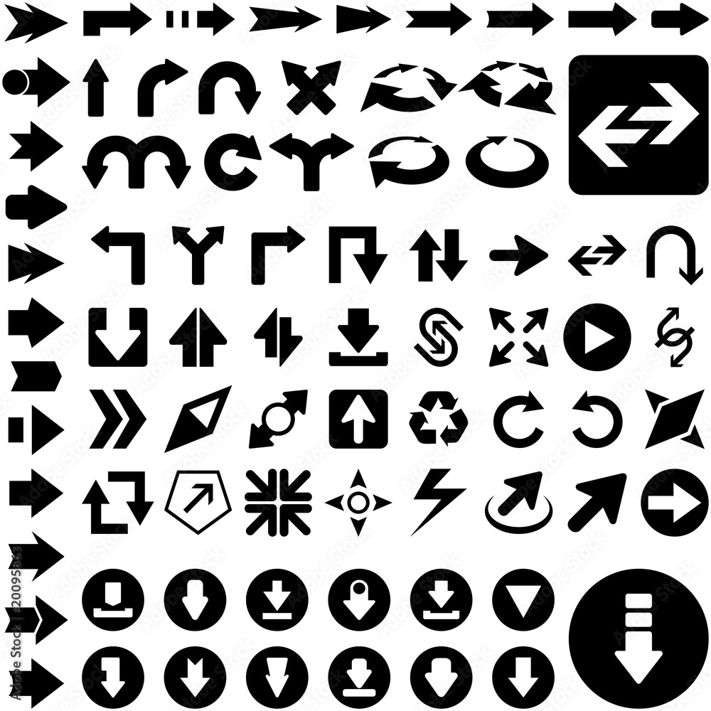 A vector set of useful arrows. A vector set of useful arrows.