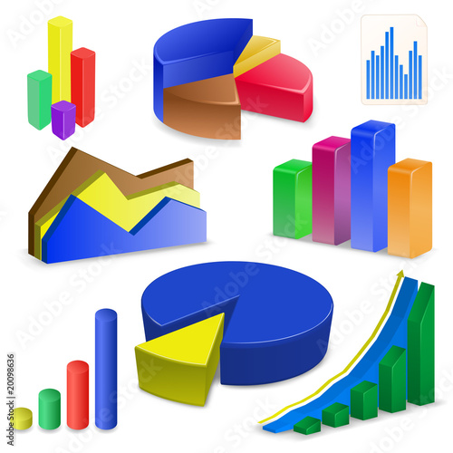 Charts and Graphs Collection. Reports set.