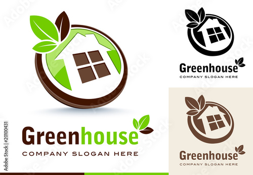 Green house logo design