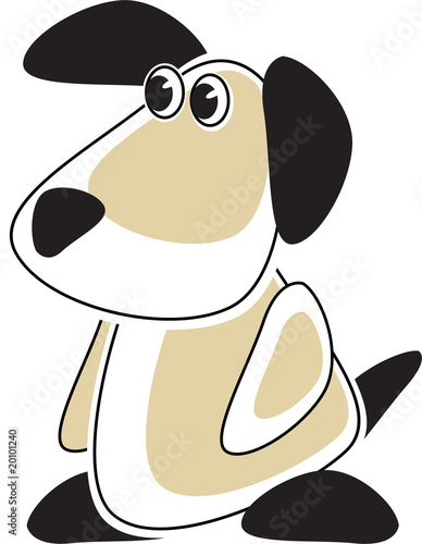 Cartoon puppy - logotype style