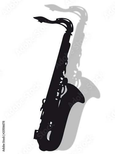 Sassofono in silhouette