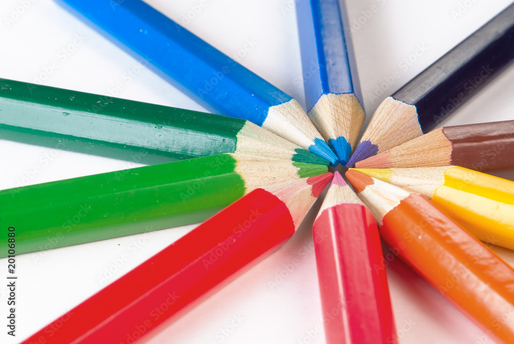 Naklejka premium Colored pencils