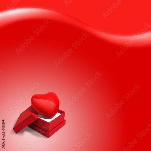 coeur dans boite a bijoux