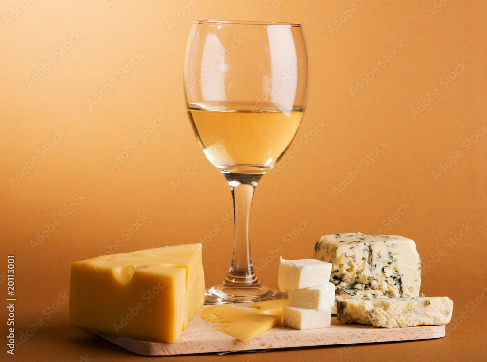 Wine and cheese still-life Wine and cheese still-life