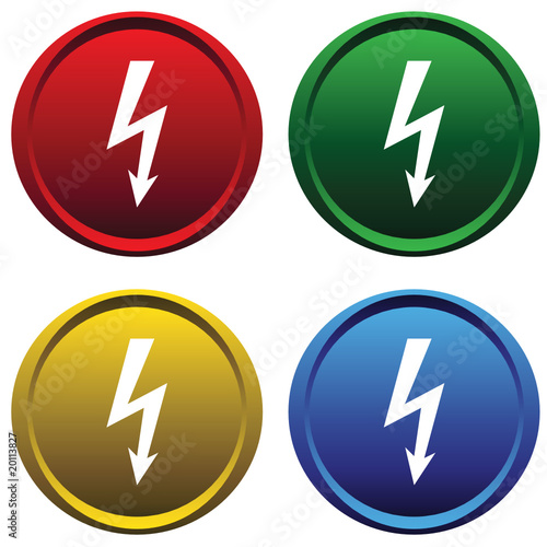 Free Download Plastic buttons with the sign of high voltage - GFXLoad