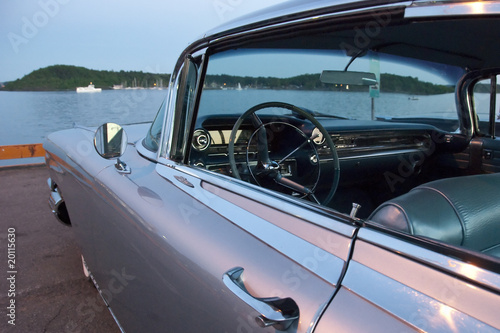 Canvas Print Old Car in Oslo, Norway, May 2009