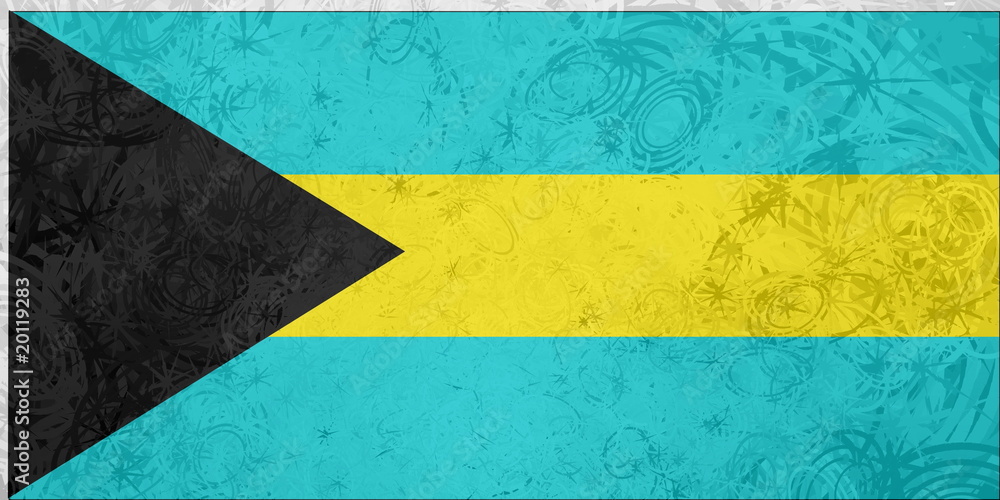 Flag of Bahamas grunge texture