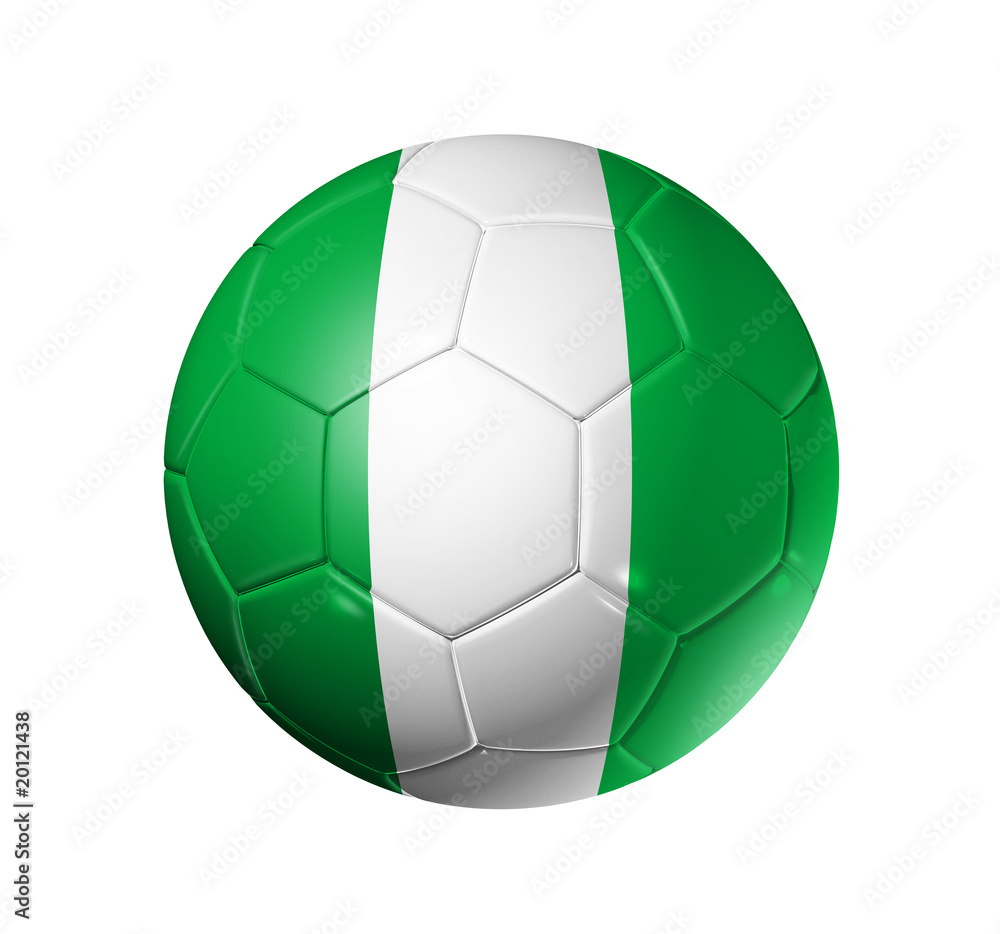 Soccer football ball with Nigeria flag Soccer football ball with Nigeria flag