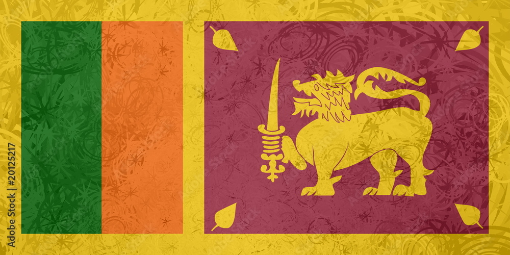 Flag of Sri Lanka grunge texture