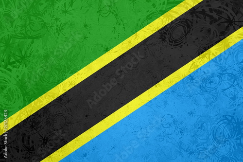 Flag of Tanzania grunge texture