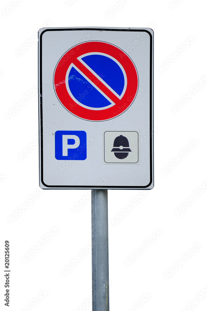 Segnale di aprcheggio riservato alla polizia Segnale di aprcheggio riservato alla polizia