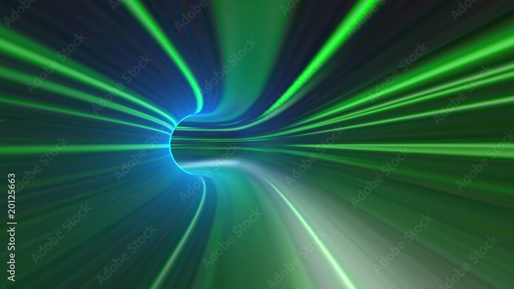 Abstract green tunnel background