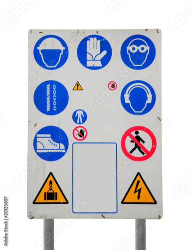 Cartello di sicurezza per cantiere