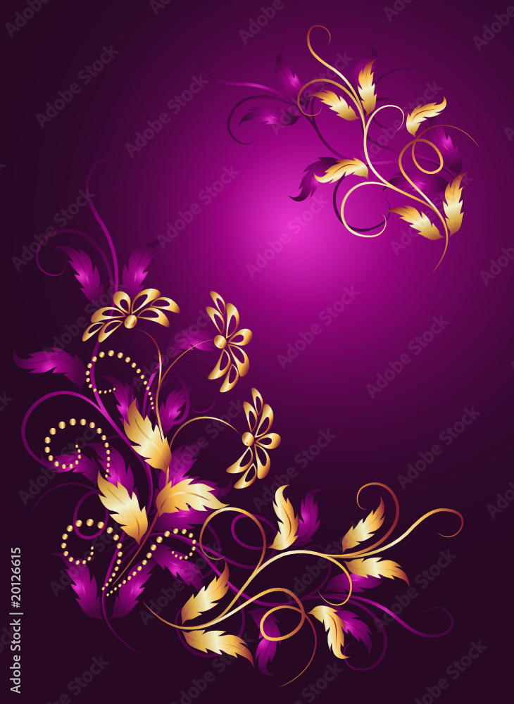 Background with gold ornament Background with gold ornament