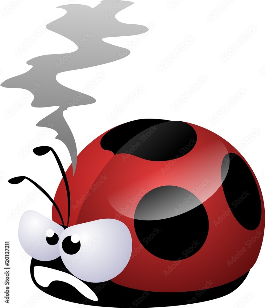 angry ladybug Stock Illustration | Adobe Stock