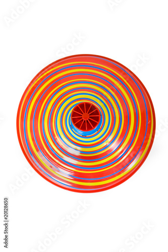 Foto Picture of a spinning top  view from top