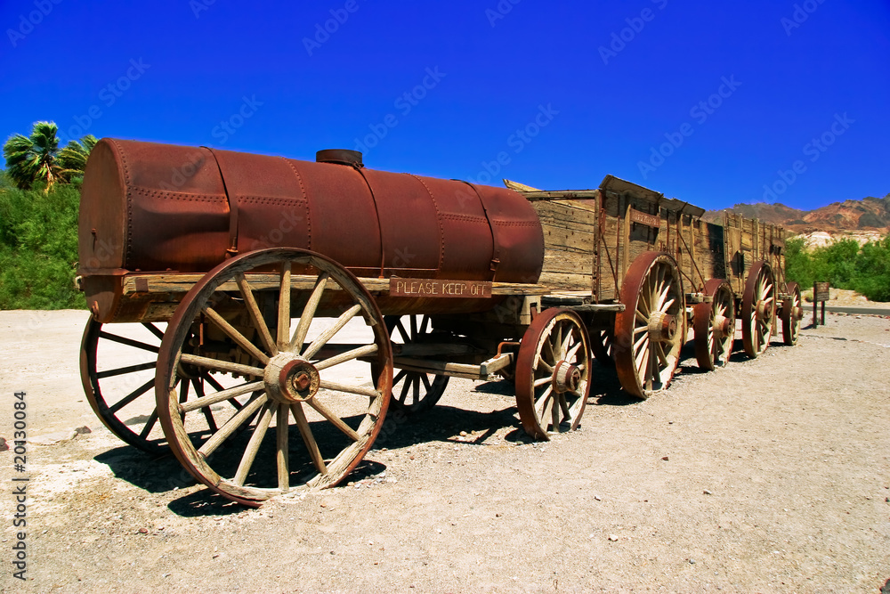 An old wagon in the Death Valley. California.