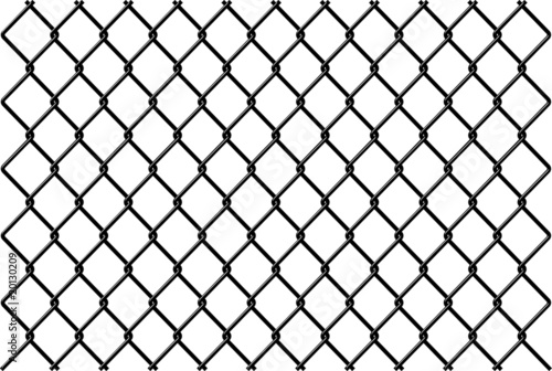Chainlink fence Vector with reflection