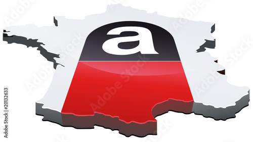 Carte de France 3D amianté (détouré)