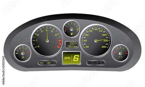 Sports car dashboard