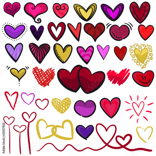 Vector hearts