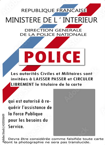 illustration carte de police