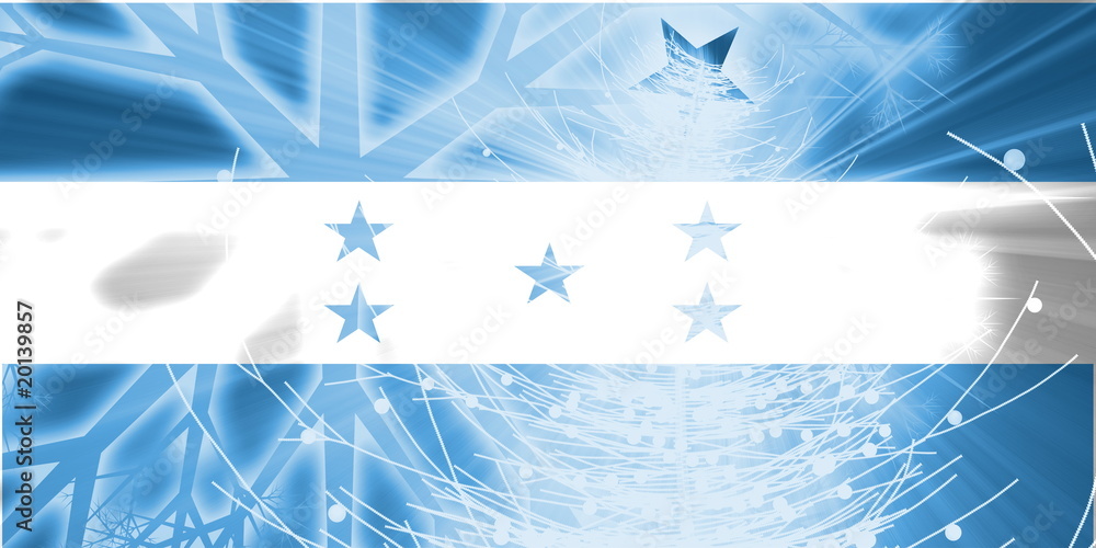 Flag of Honduras christmas holidays