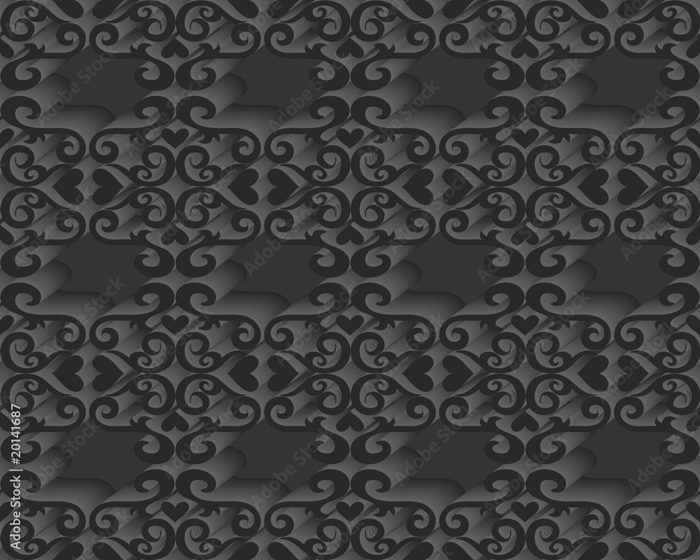 Seamless grey ornament vector pattern Seamless grey ornament vector pattern