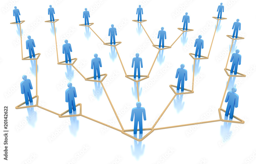 Hierarchy of Business network concept. 3D render. Hierarchy of Business network concept. 3D render.